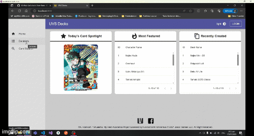 Card database website
